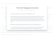 Time Out Hanging Connections